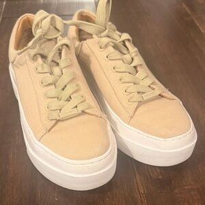 J/SLIDES Tan Canvas Sneakers